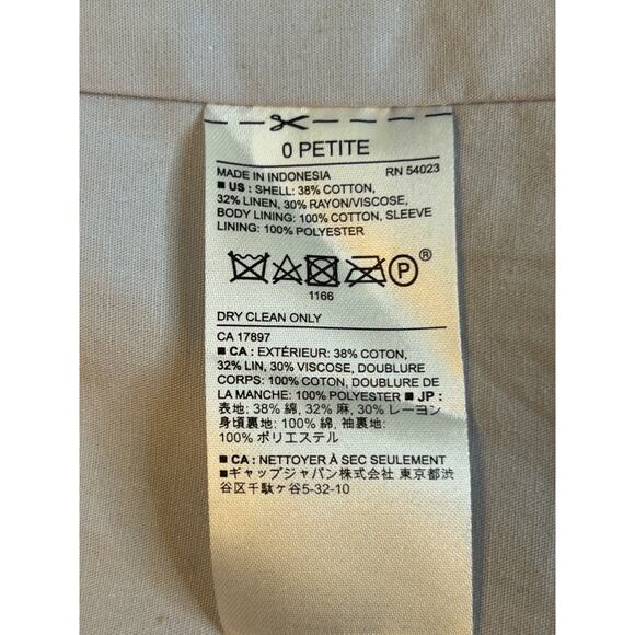 Banana Republic Factory Women's Linen Chambray Blue Blazer Sz 0P NWTs - Picture 6 of 9